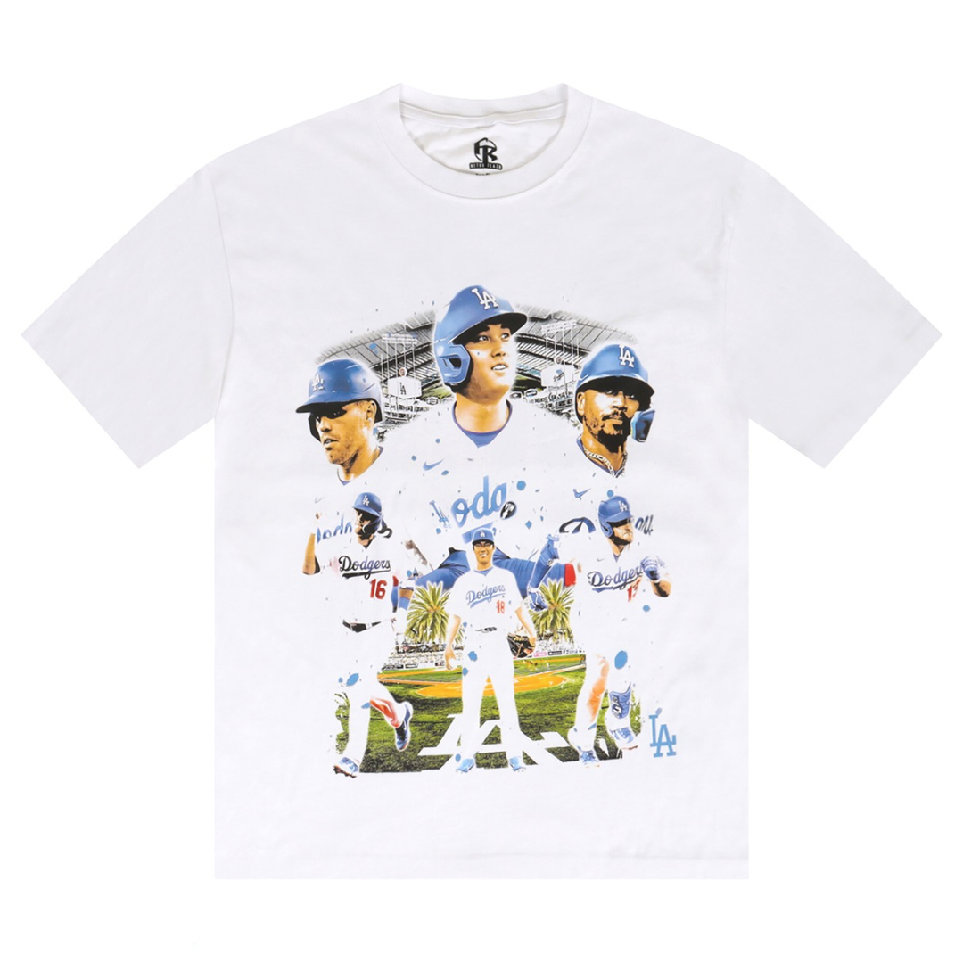 DODGERS SPORTS CARD TEE - WHITE